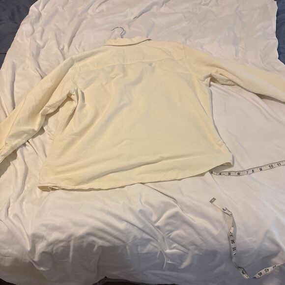 Eddie Bauer Women’s Button Down Blouse Size XXL Tall in Pale Yellow - Picture 7 of 10